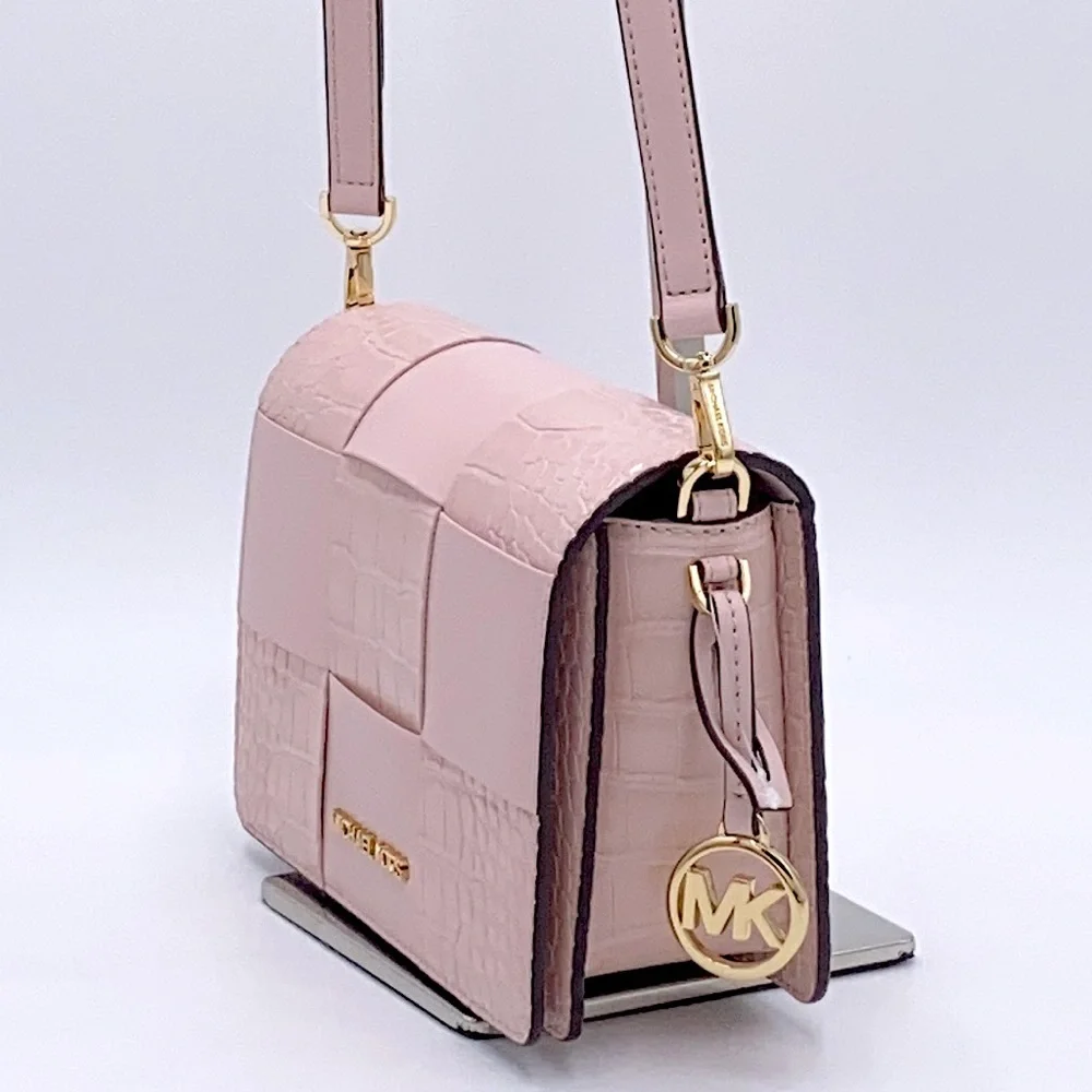 MICHAEL KORS MERCER SM CLUTCH XBODY POWDER BLUSH